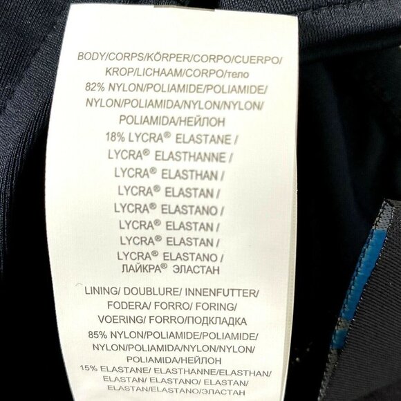 Maxine of Hollywood Women's size 8 Front Shirred One Piece Swimsuit Black Floral - Picture 12 of 12